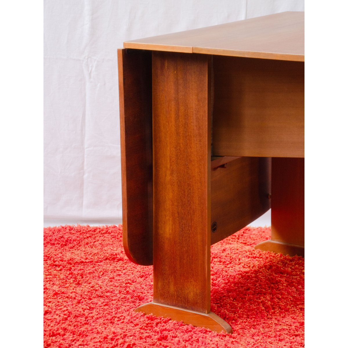 Table à manger pliante en teck Romy N°1607 - Bon état bois foncé, DEBONGOUT