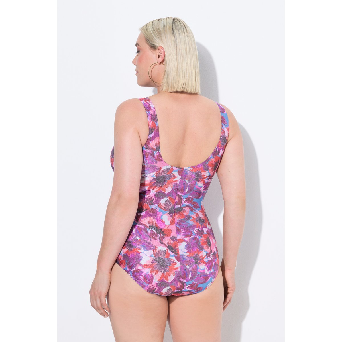 Maillot de bain à bonnets souples. Motif rojo hibisco, ULLA POPKEN