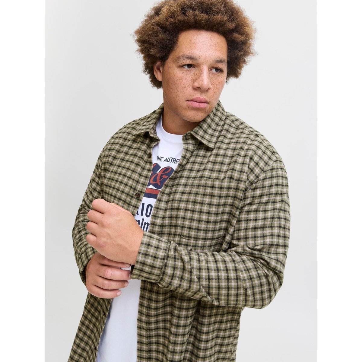 Chemise dusty olive, JACK & JONES
