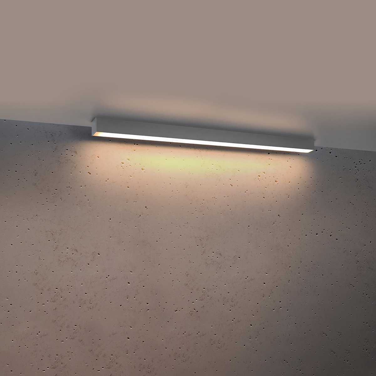 Plafonnier Aluminium Gris LED 1 Pinne gris, EDEN