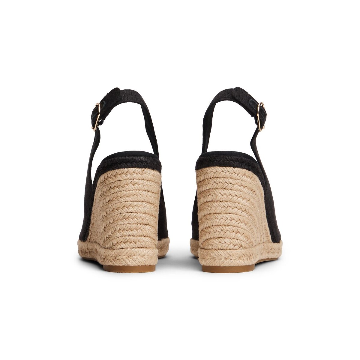Sandalen met sleehak slingback Flag zwart, TOMMY HILFIGER