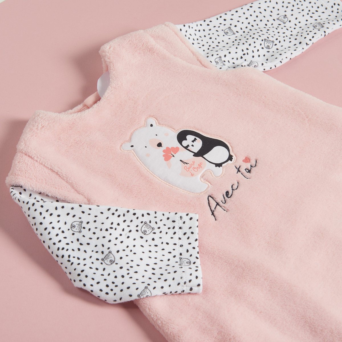 Combirobe naissance florida velboa doux rose, SUCRE D'ORGE