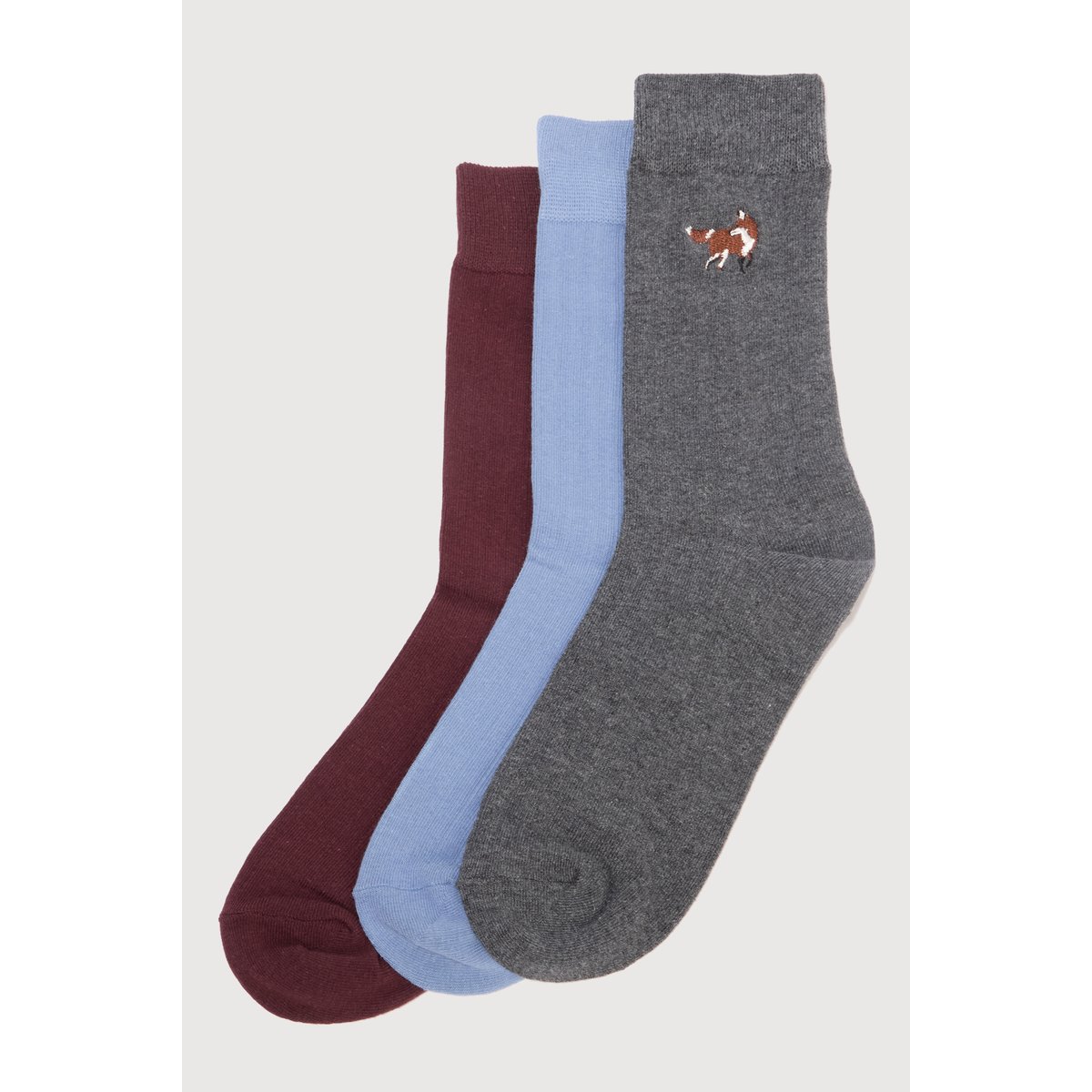 Lot de 3 paires de chaussettes hautes bleu, BONOBO