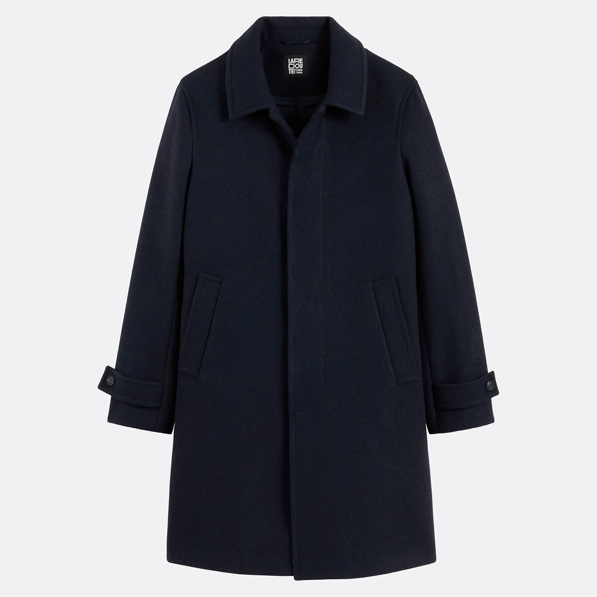 Manteau en laine mélangée, Signature VIRGIL bleu marine, LA REDOUTE COLLECTIONS