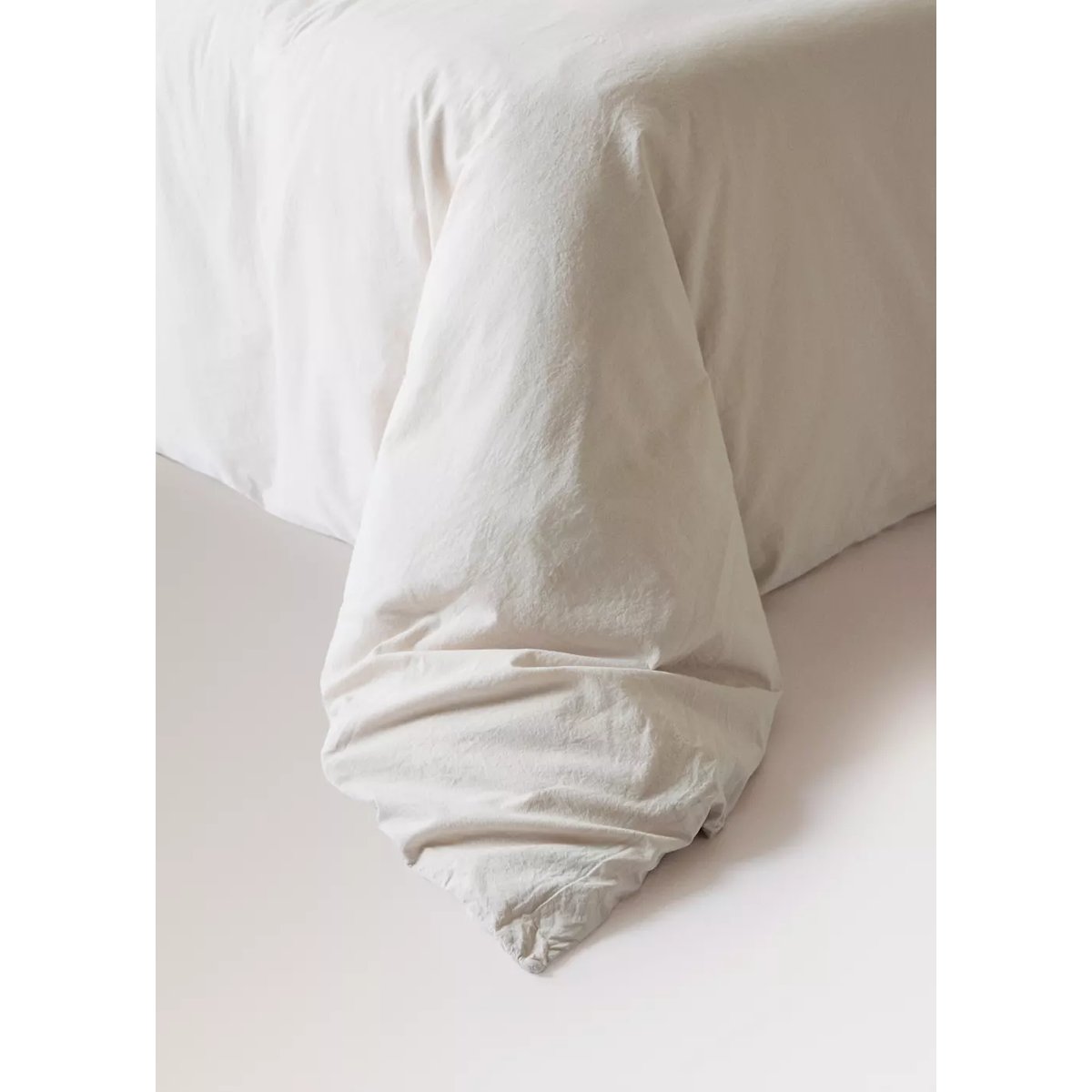 Housse de couette coton lavé lit 135/140 cm sable, MANGO HOME