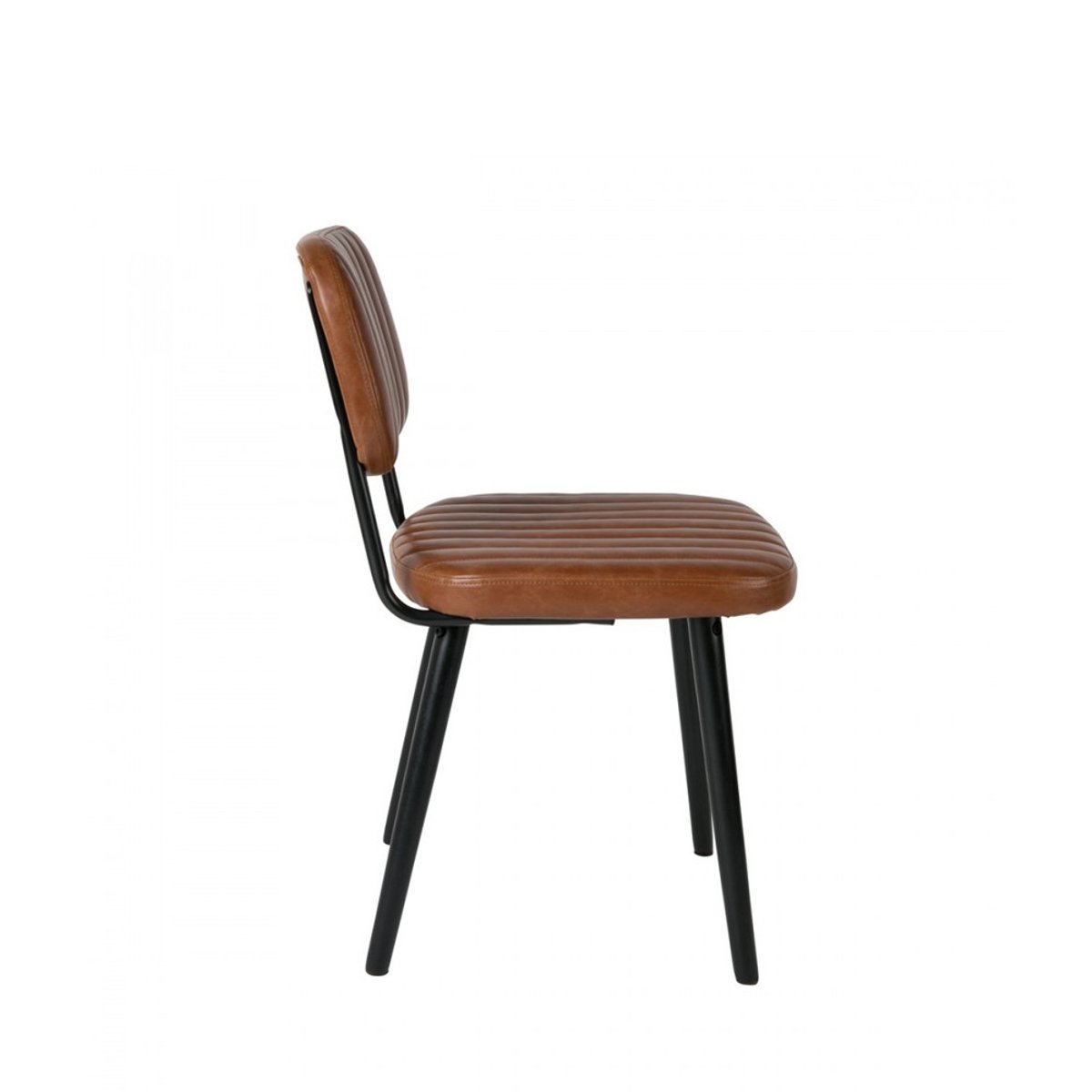 Chaise rétro capitonnée- JAKE WORN marron, DRAWER