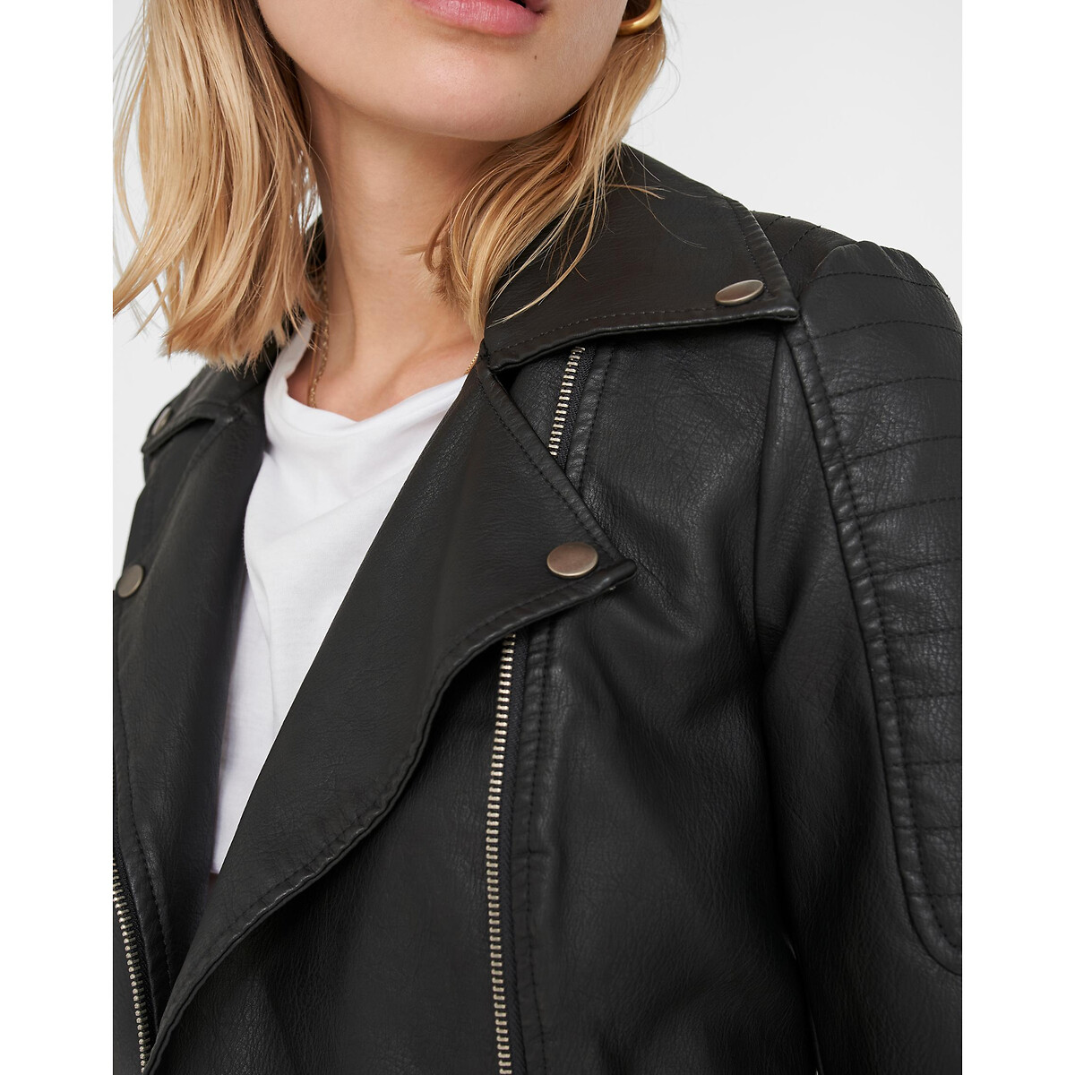 Blouson court en simili noir, NOISY MAY