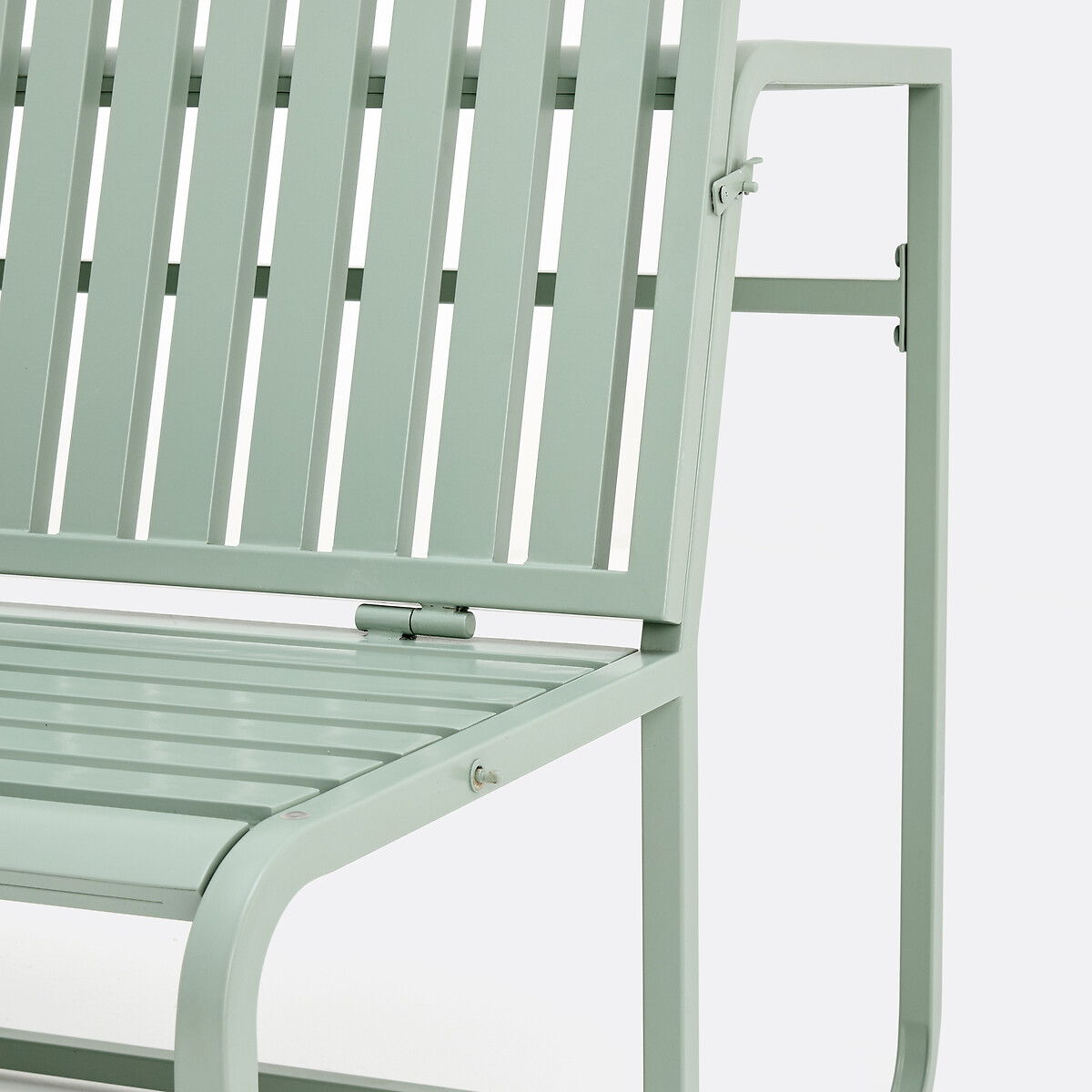 Talia Steel Garden Table Bench sage green, LA REDOUTE INTERIEURS