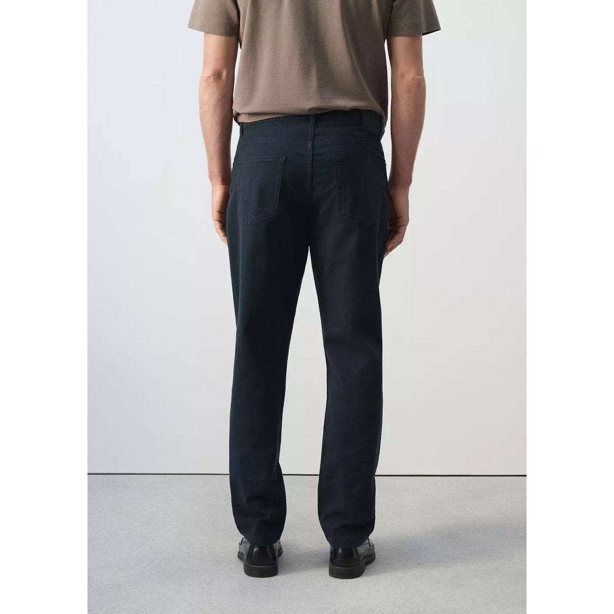 Pantalon regular-fit 100 % coton bleu marine, MANGO MAN