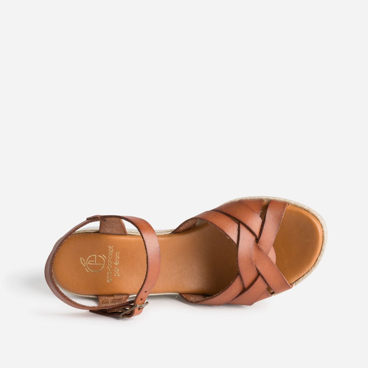 Sandale À Talon en cuir TANIA camel, ERAM