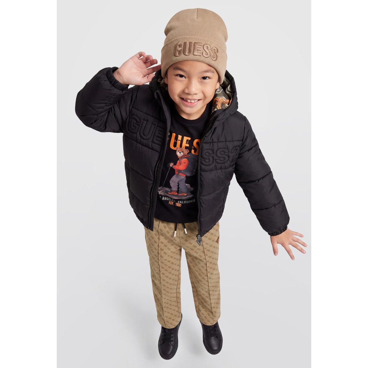 Joggers Avec Logo 4G beige, GUESS KIDS
