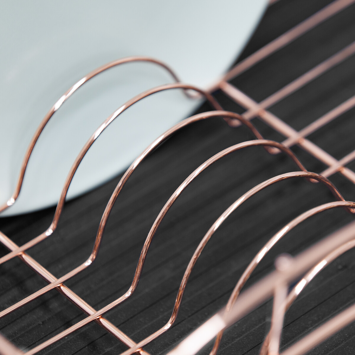 Dish Rack with Tray in Rose/Gold Black black, TOWER