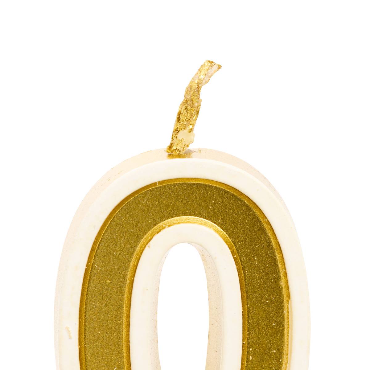 Bougie d'anniversaire Numéro 0 ANNIVERSAIRE doré, 5FIVE SIMPLY SMART