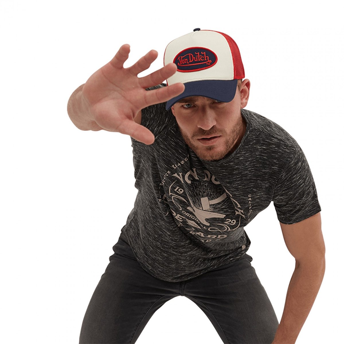 T-shirt en coton Front blanc, VON DUTCH