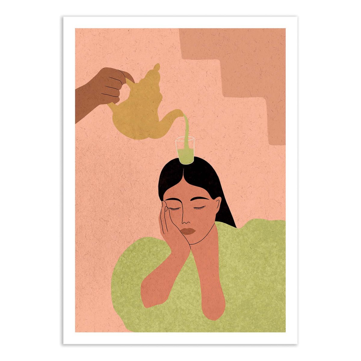 Affiche d'art - Mint teatime - Lemon Fee couleur unique, WALL EDITIONS