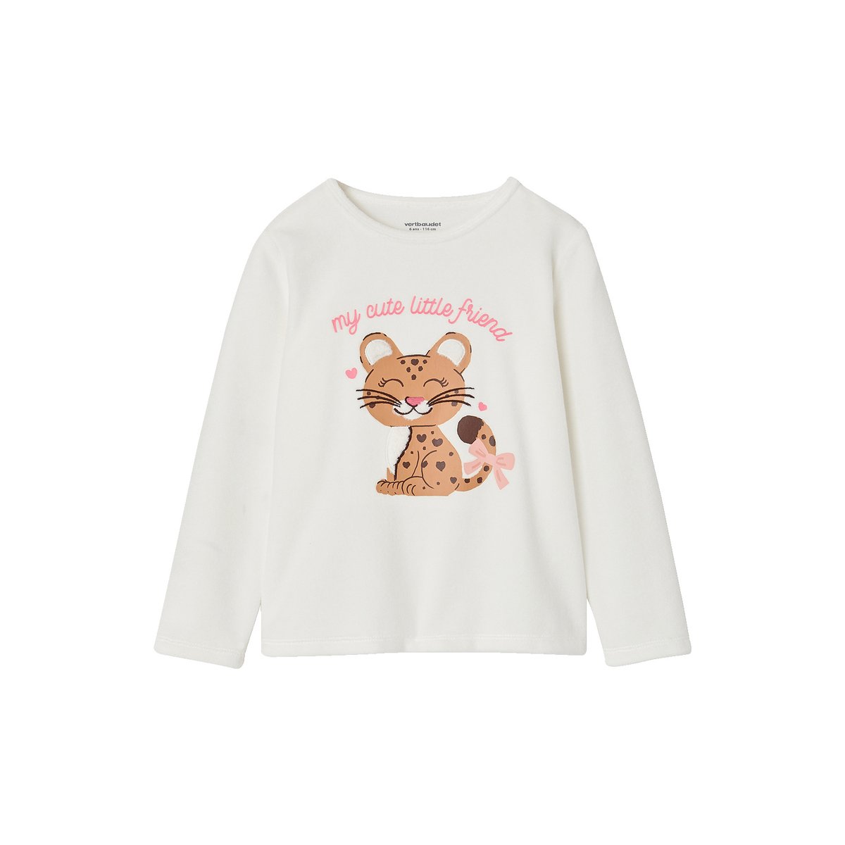 Pyjama velours écru, VERTBAUDET