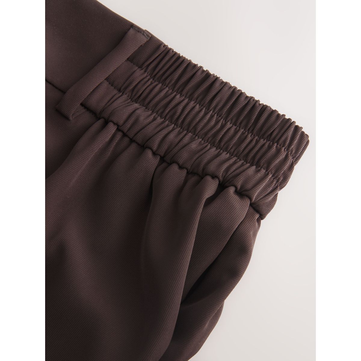 Pantalon large dos élastique à bande latérale marron chocolat, NEXT