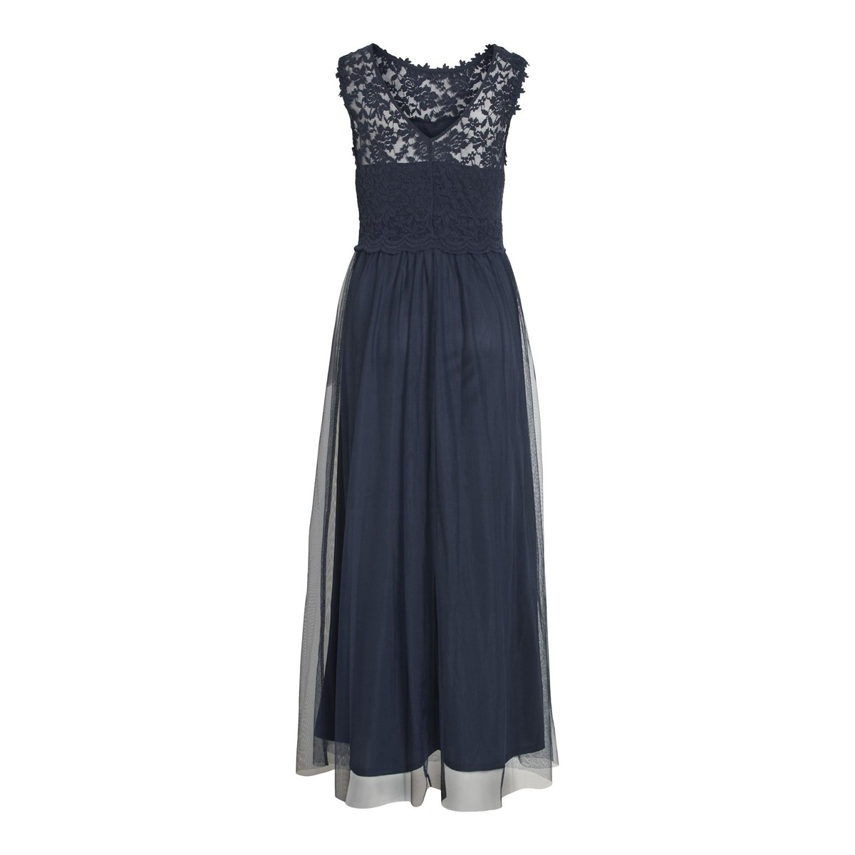 Robe longue sans manches en dentelle marine, VILA