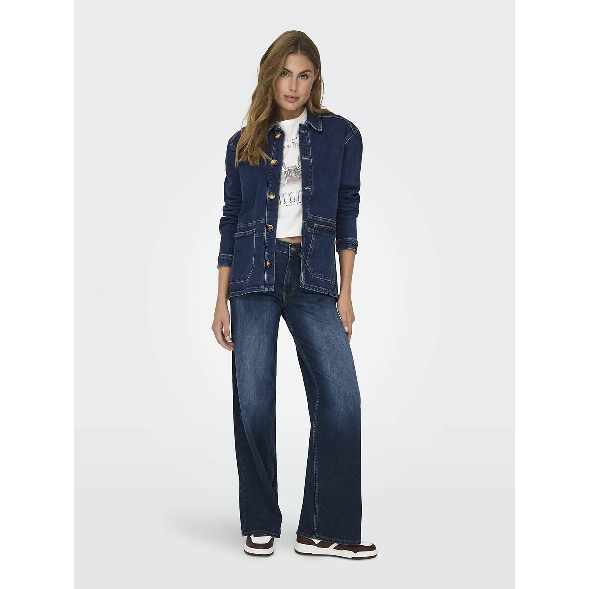 Denim Utility Jacket dark blue , ONLY