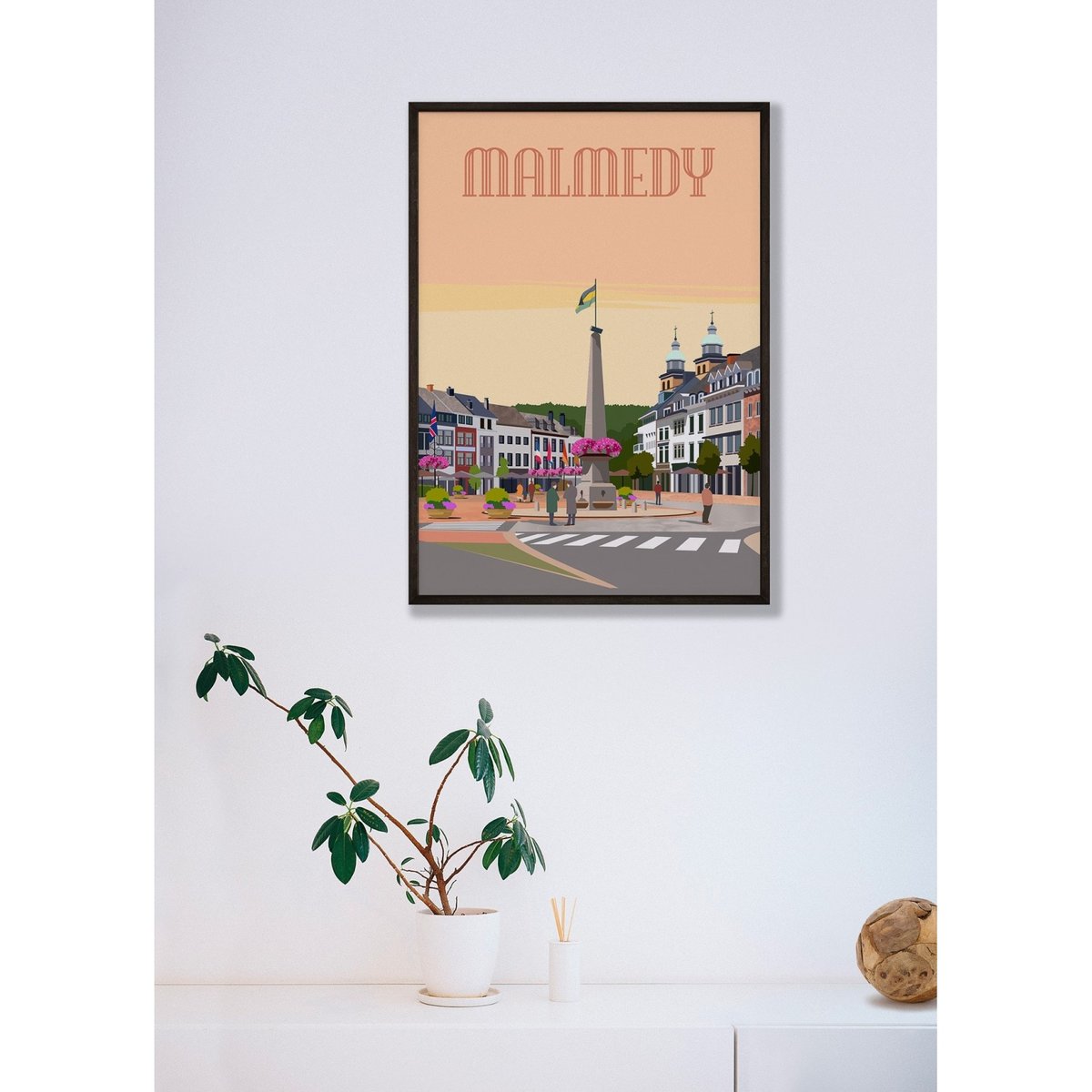 Affiche ville Malmedy blanc, L'AFFICHERIE