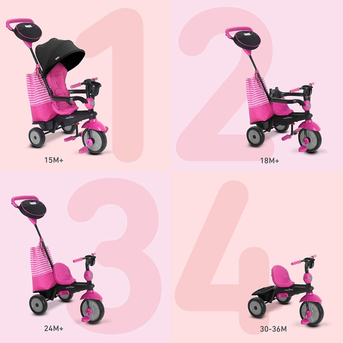 SmarTrike Tricycle Swing DLX 4 en 1 Rose rose, SMARTRIKE