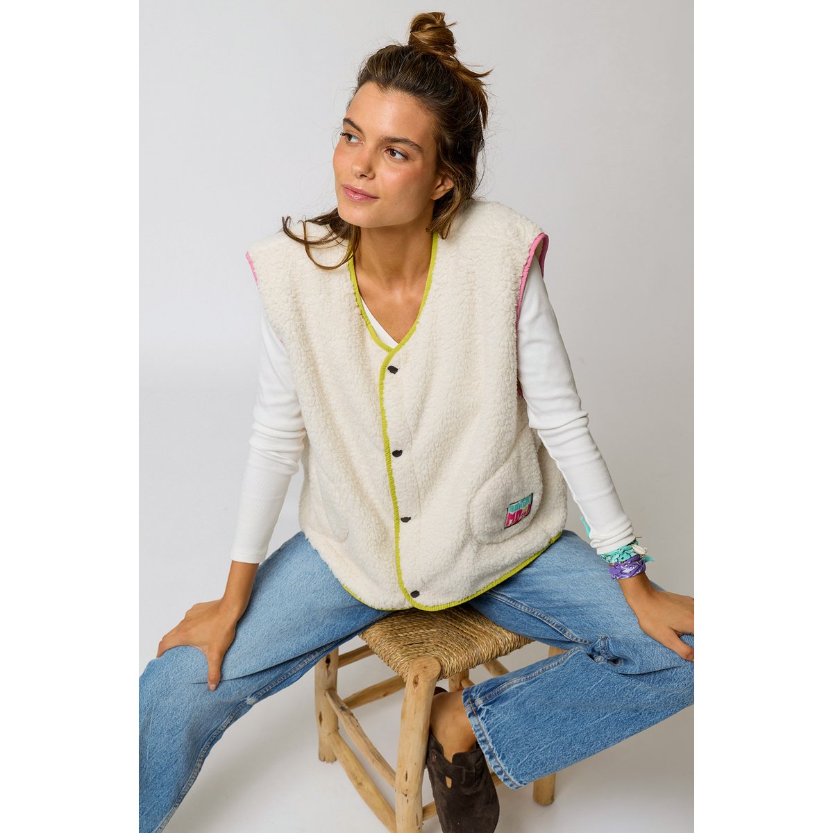 Gilet Yaqui - WINTU ecru, BANANA MOON