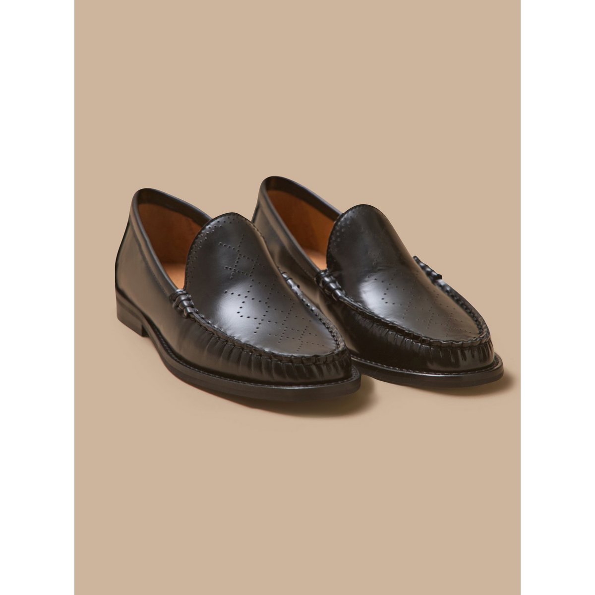 Mocassins cuir noir, CYRILLUS