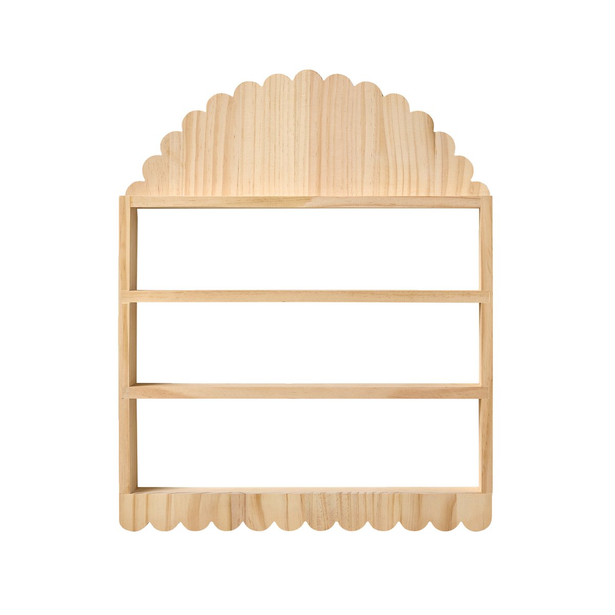 Rangement étagère figurines bois feston beige, VERTBAUDET