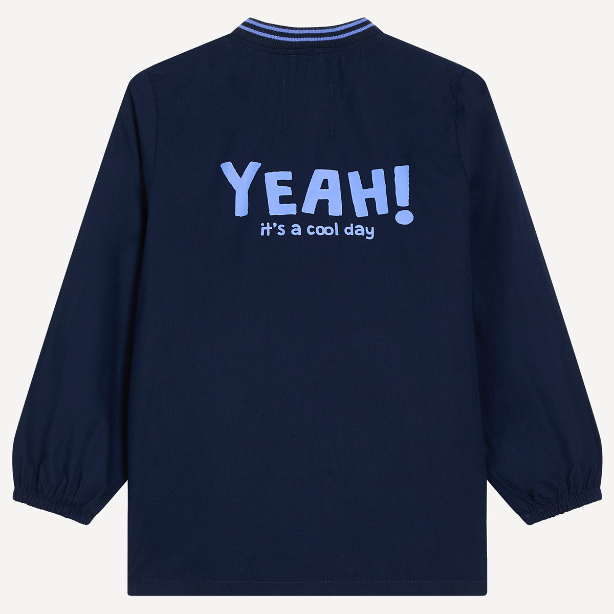 Chest Print Slogan Back Bomber Style Apron navy blue, LA REDOUTE COLLECTIONS