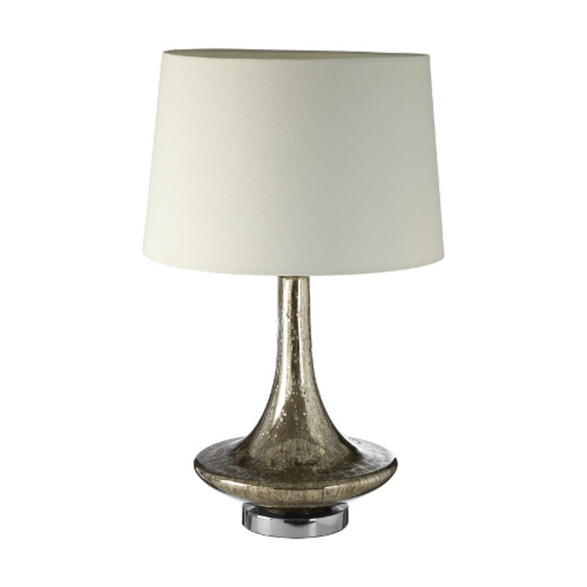 Mercury Glass Droplet table Lamp with Linen Shade champagne, SO'HOME