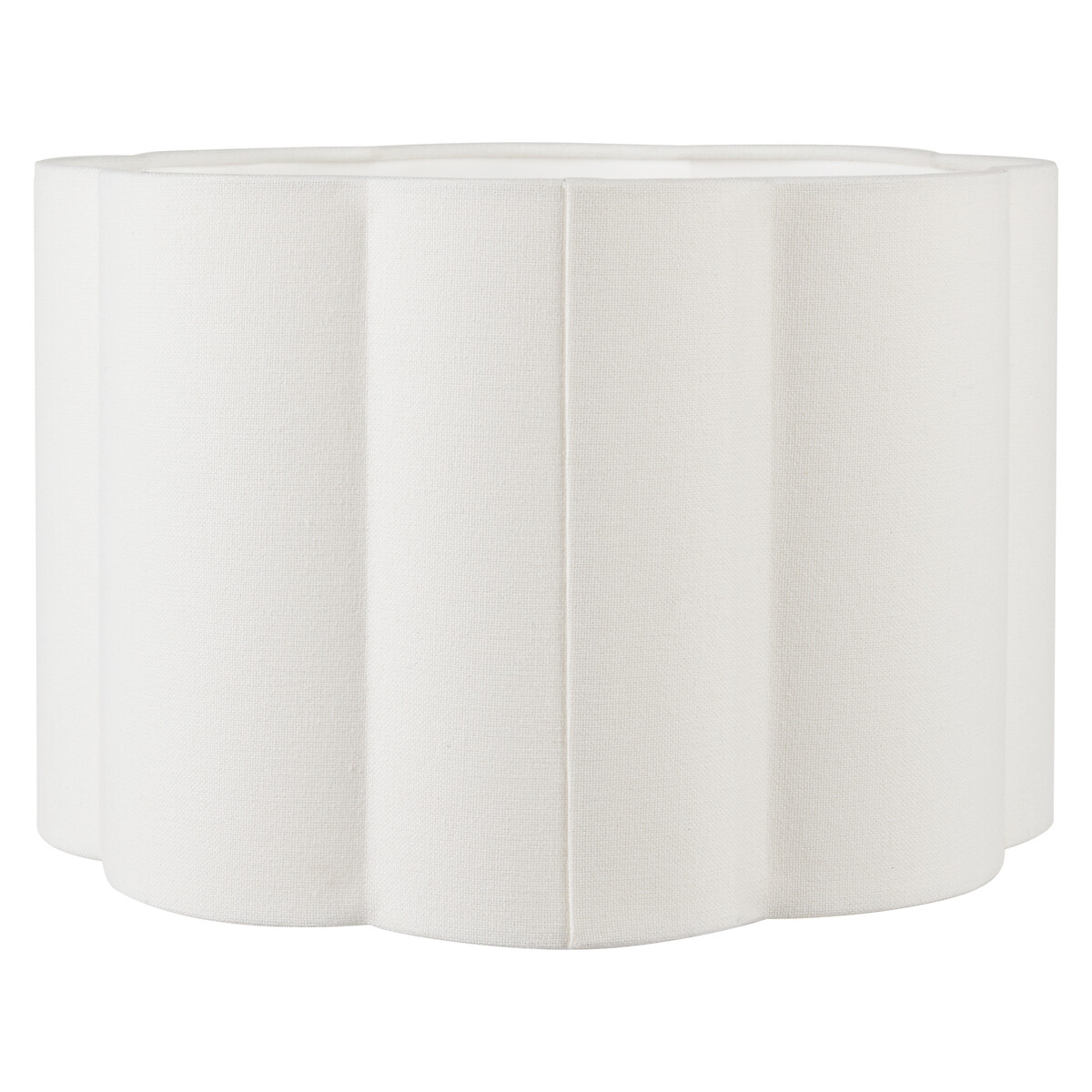 30cm Briar Handloom Scalloped Cylinder Shade white, SO'HOME