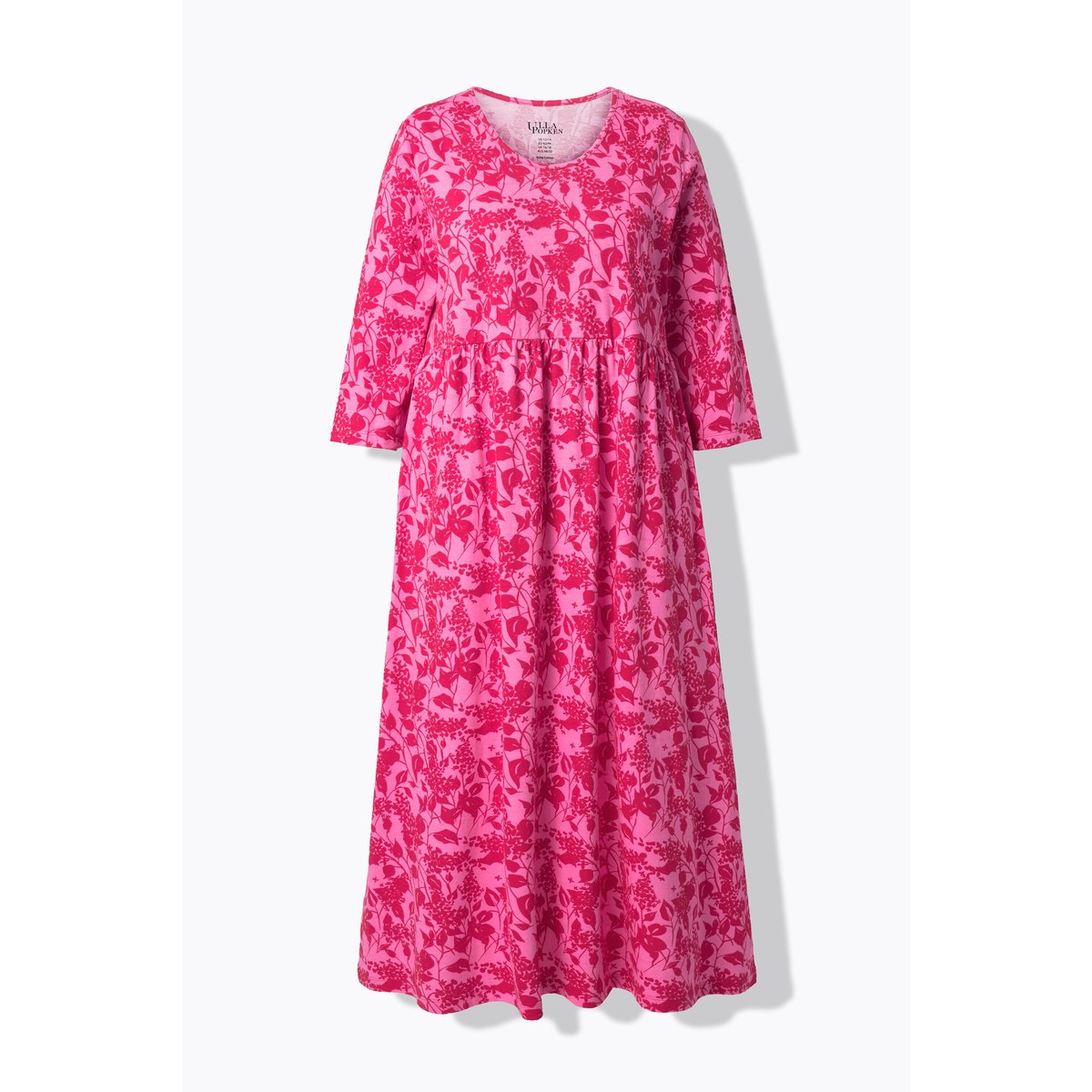 Robe maxi motif floral, poches rose vif, ULLA POPKEN