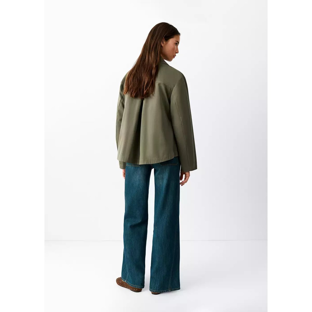 Trench court double boutonnage kaki, MANGO TEEN