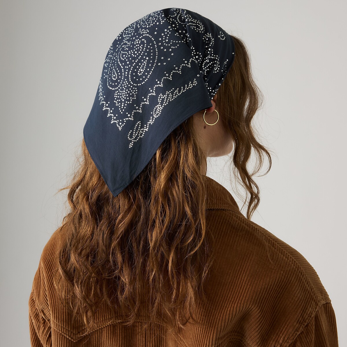 Écharpe carrée, motif bandana Rhinestone bleu marine, LEVI'S