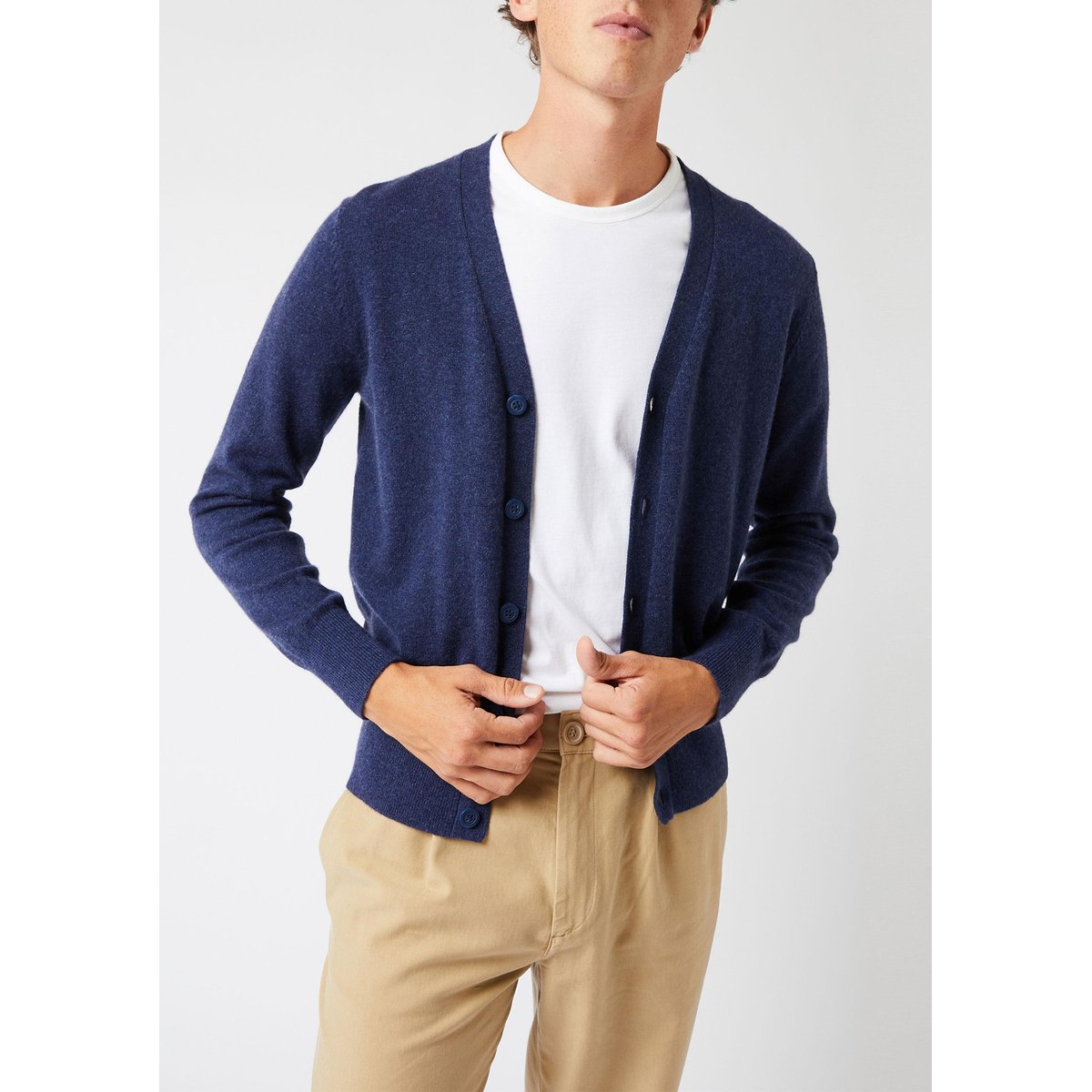 Gilet en cachemire 2 fils denim, RODIER