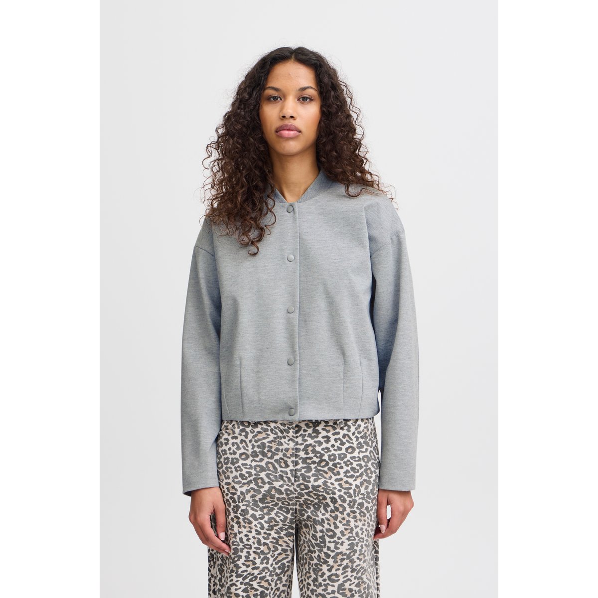 Outerwear gris grey melange, ICHI