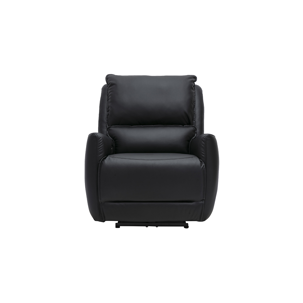 Fauteuil relax électrique en tissu effet velours texturé beige RACHEL noir, MILIBOO