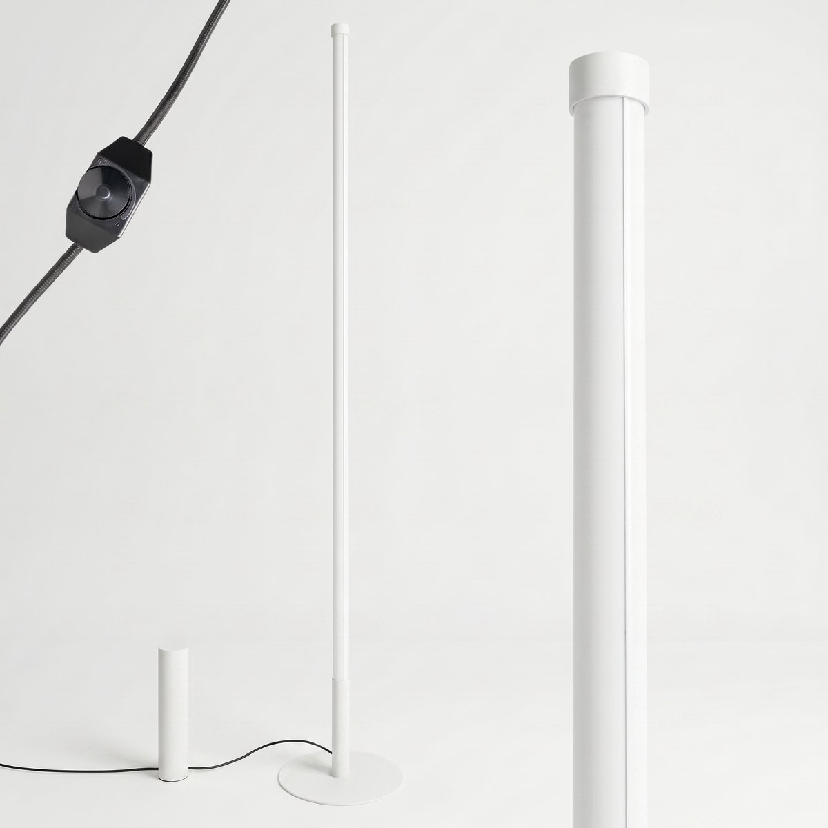 Lampadaire Blanc LED 1 Trang blanc, EDEN