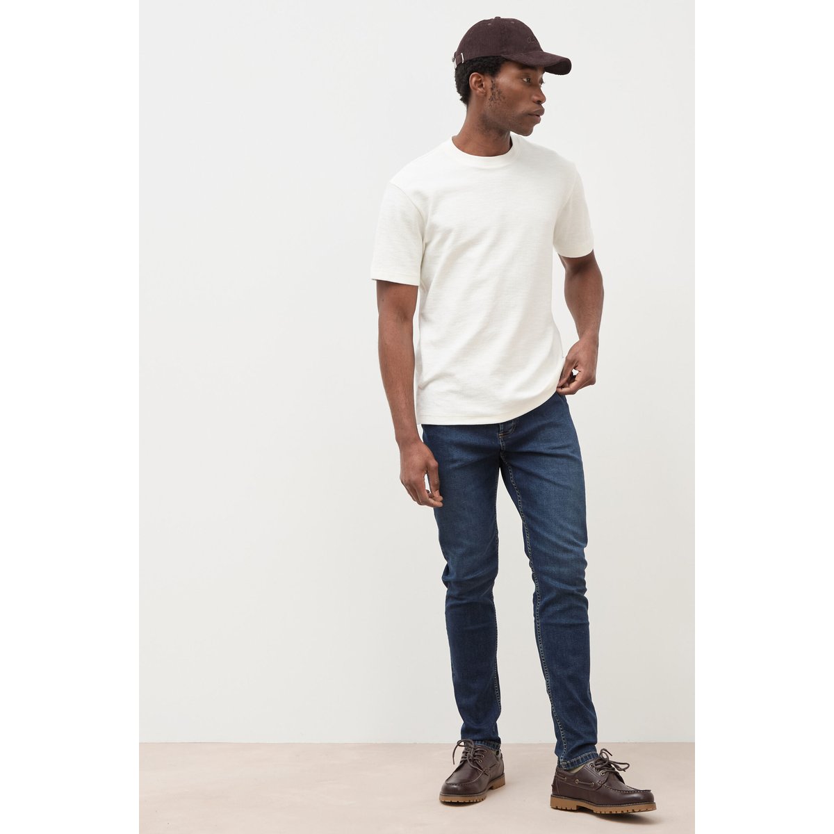 Jeans skinny tapered denim brut, BONOBO
