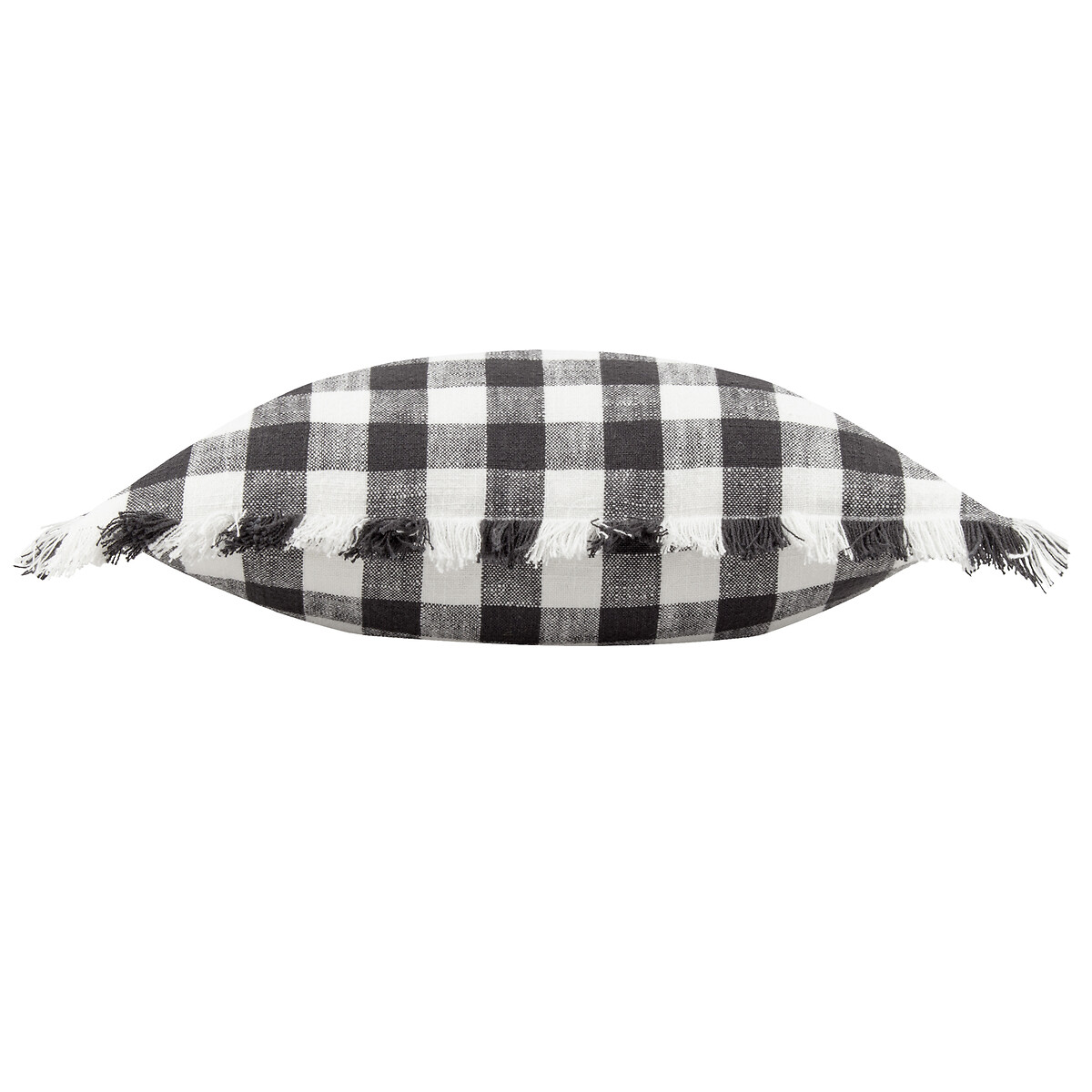 Barton Check Cushion black, YARD