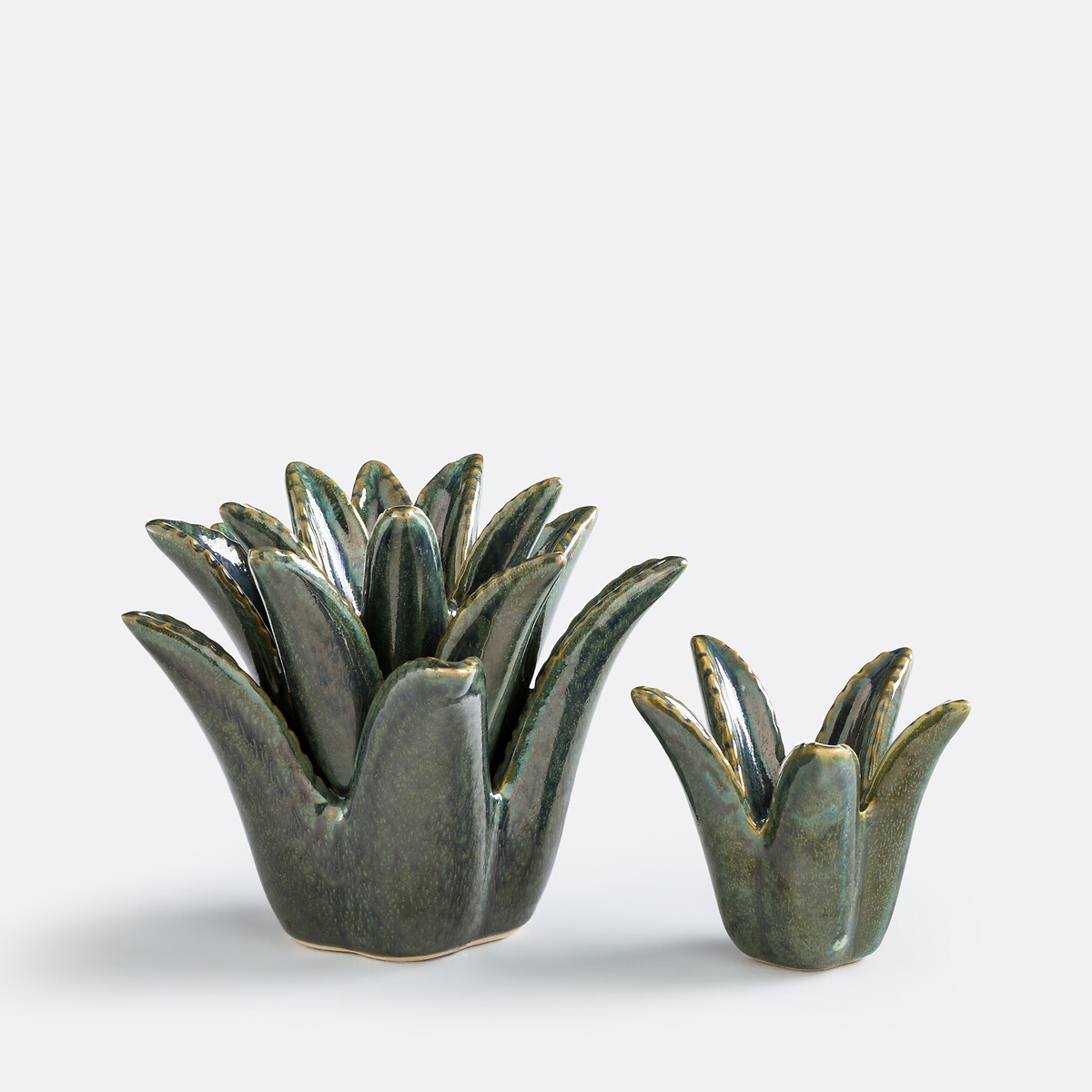 Portavelas de cerámica, altura 8,5 cm, TROPIA verde, LA REDOUTE INTERIEURS