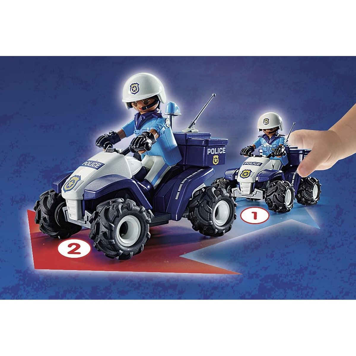 City Action Policier et quad bleu, PLAYMOBIL