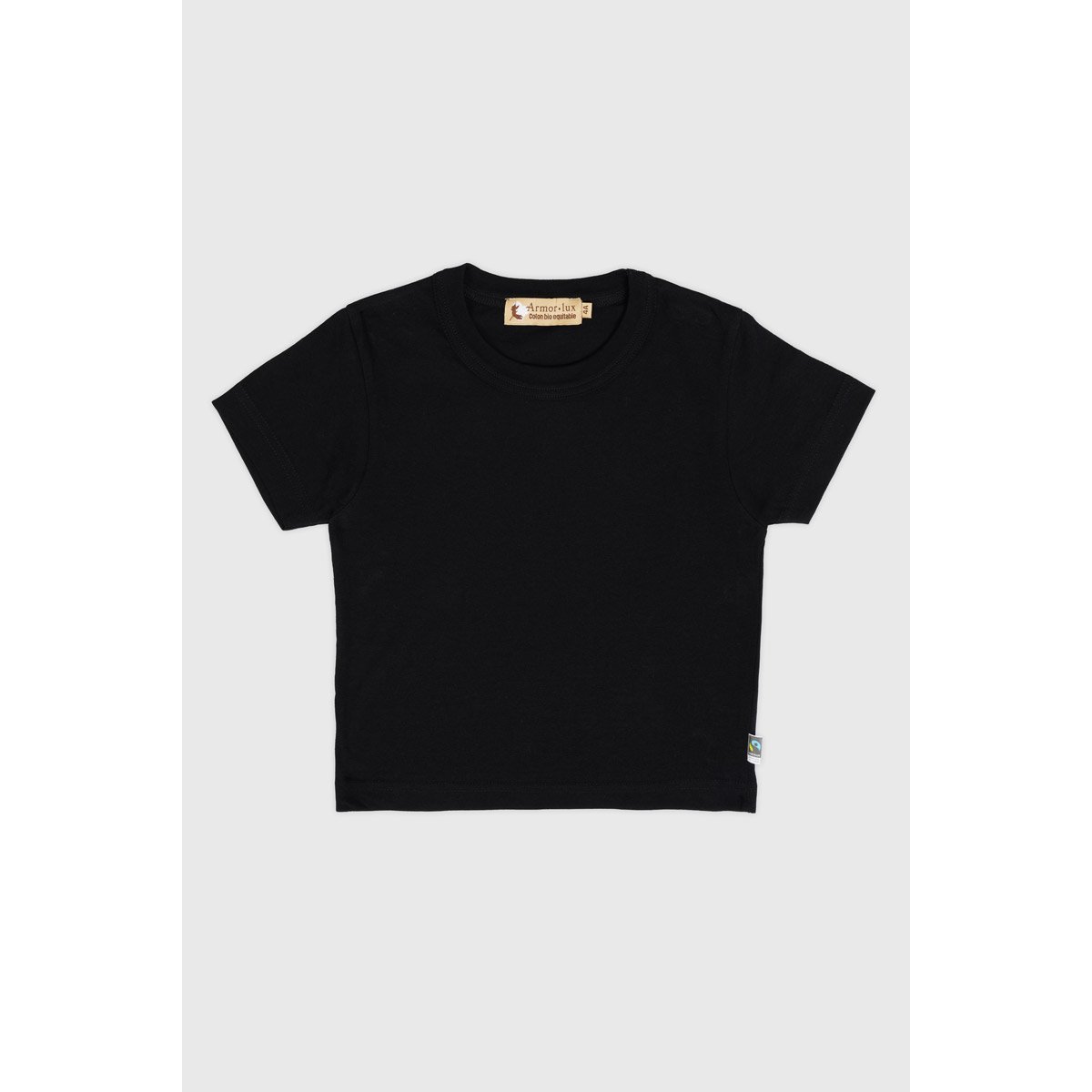 T-shirt Kids - coton équitable noir, ARMOR-LUX