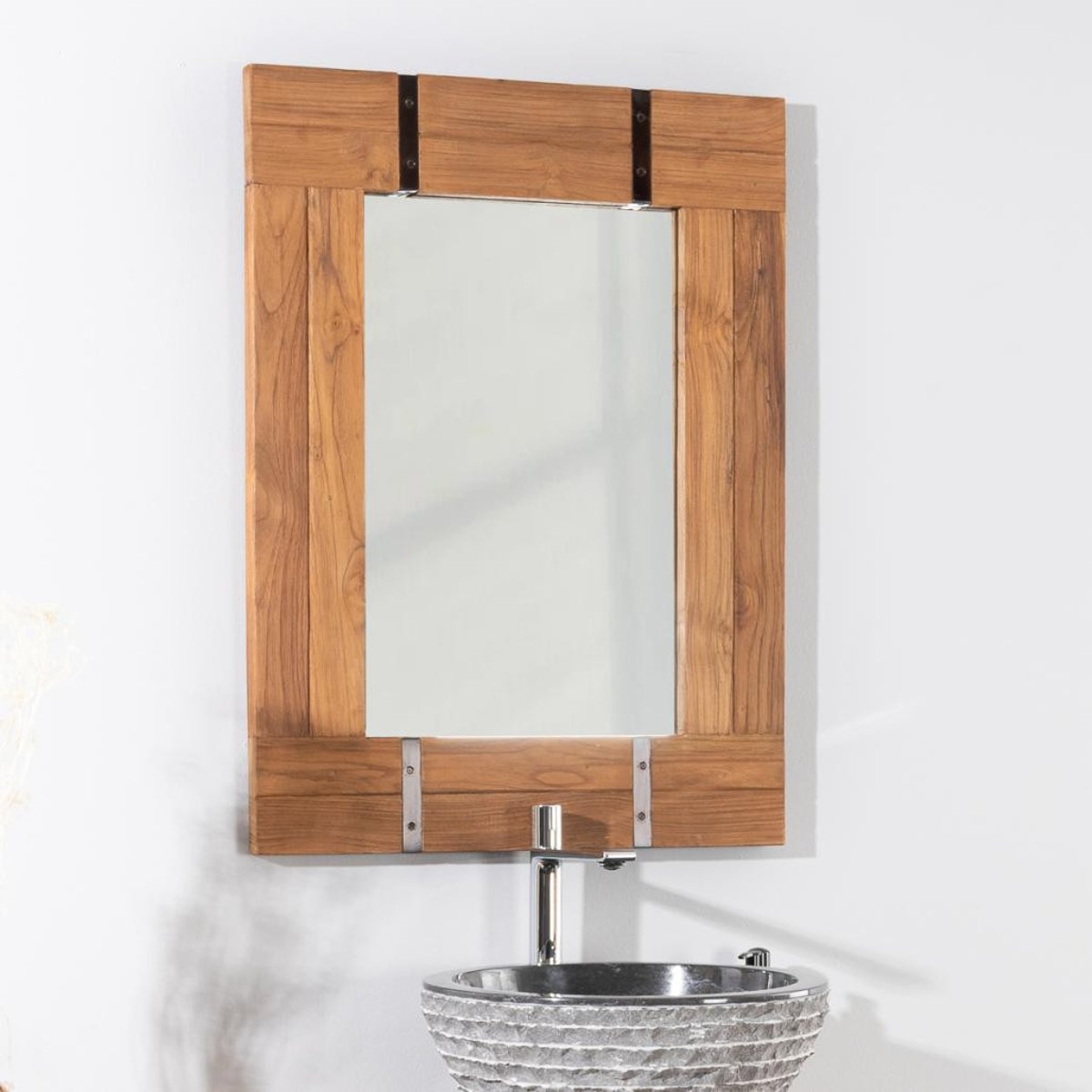 Miroir de rectangle naturel 60x80 LOFT naturel, WANDA COLLECTION