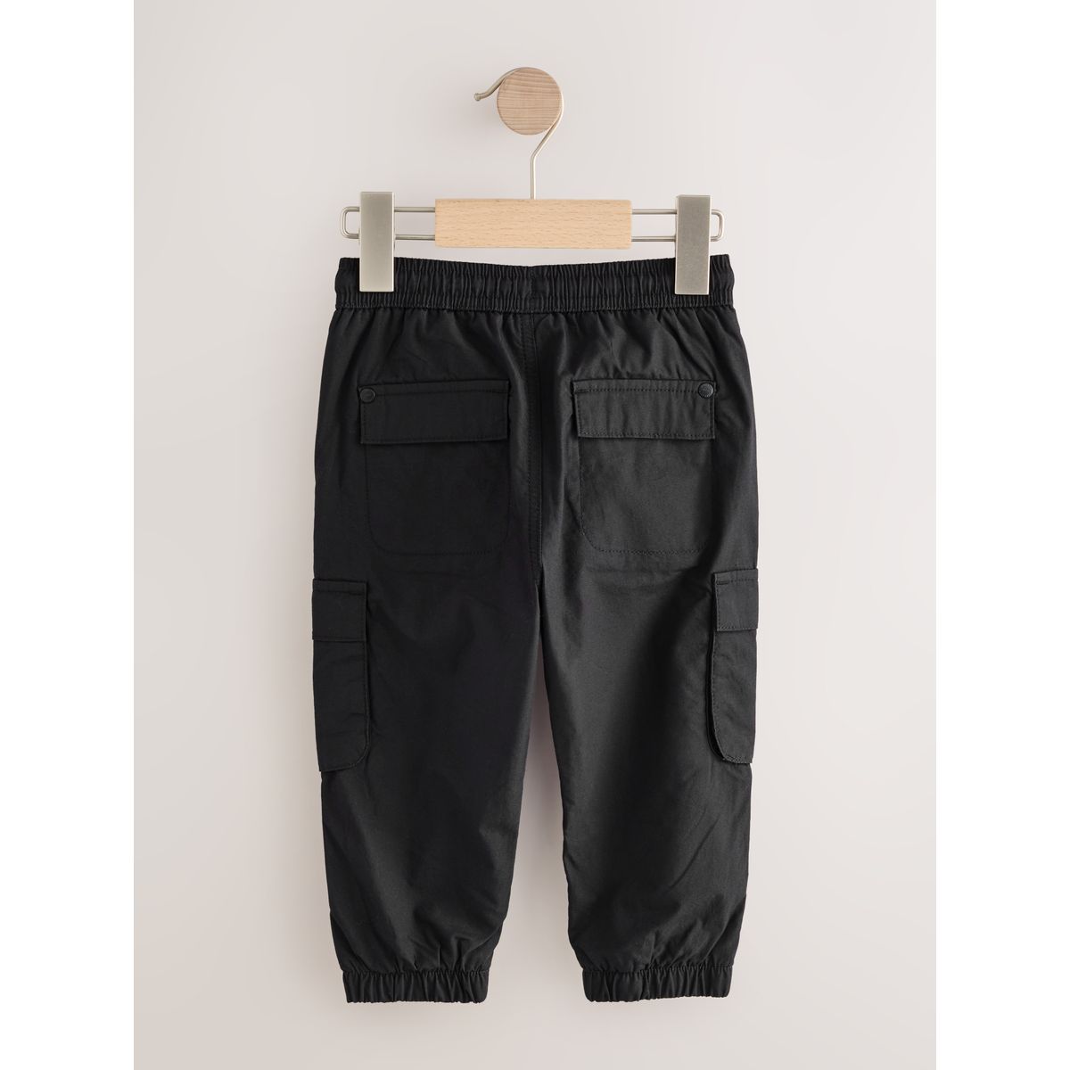 Pantalon cargo doublé noir, NEXT