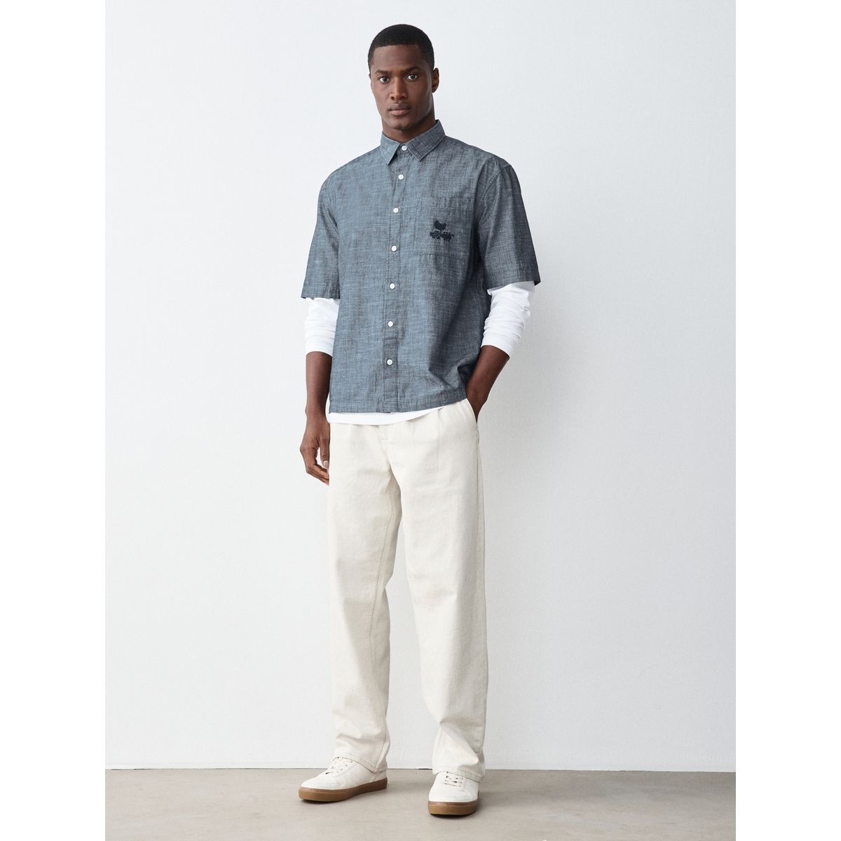 Chemise en jean à manches longues blue woodstock, NEXT