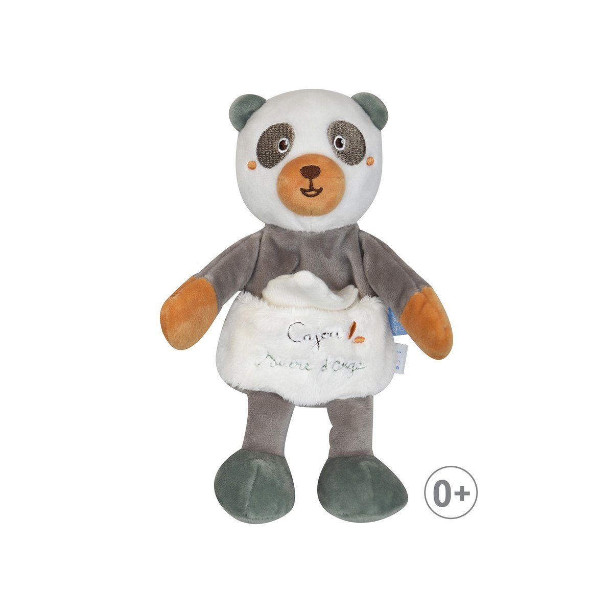 Cajou panda velours doux beige, SUCRE D'ORGE