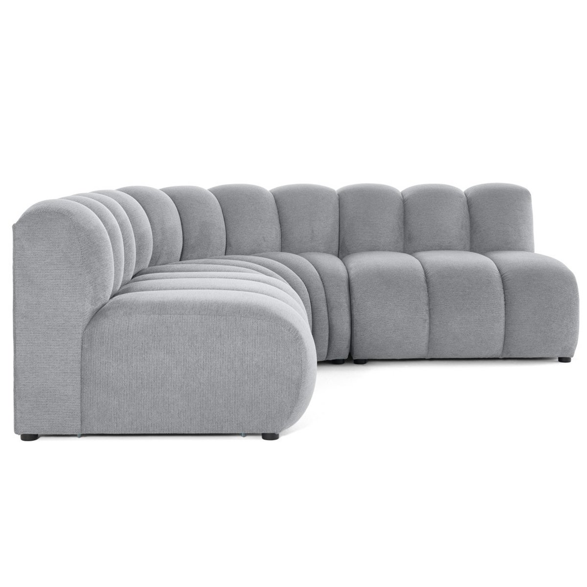 Canapé d'Angle réversible 4 places - DEBBIE gris, BEST MOBILIER