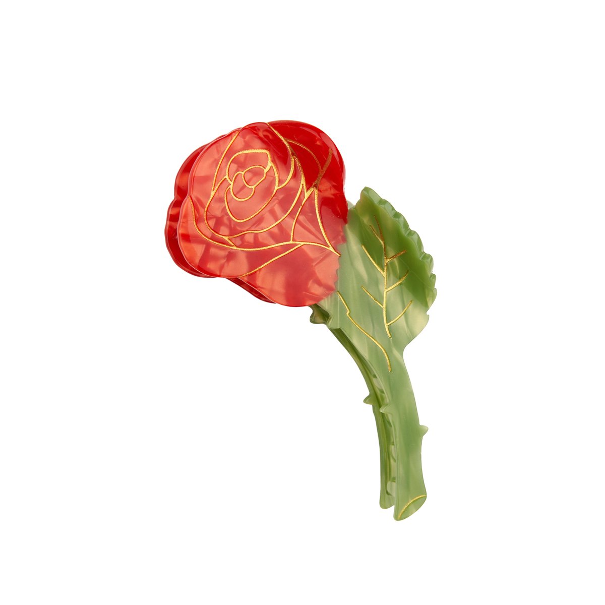 Pince à cheveux ROSE rouge, COUCOU SUZETTE