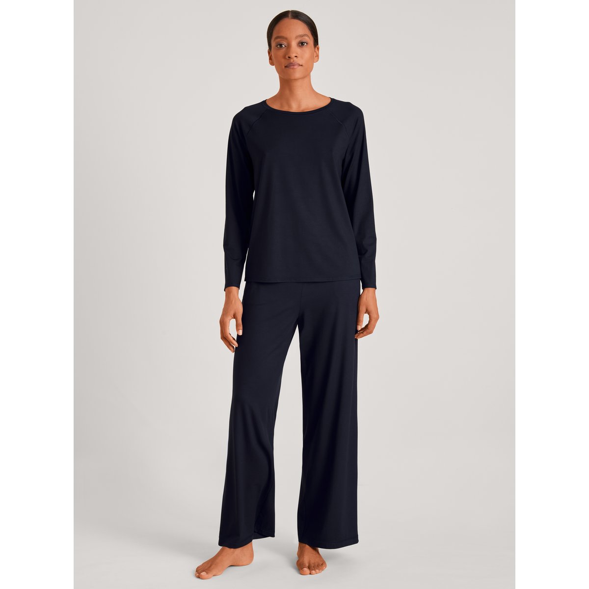 T-shirt à manches longues manches longues Modal DEEPSLEEPWEAR BALANCING bleu lapis foncé, CALIDA